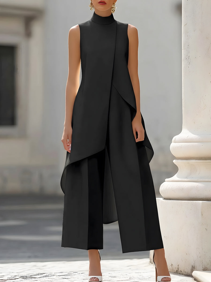Catalina | Sleeveless Jumpsuit with Elegant Drape