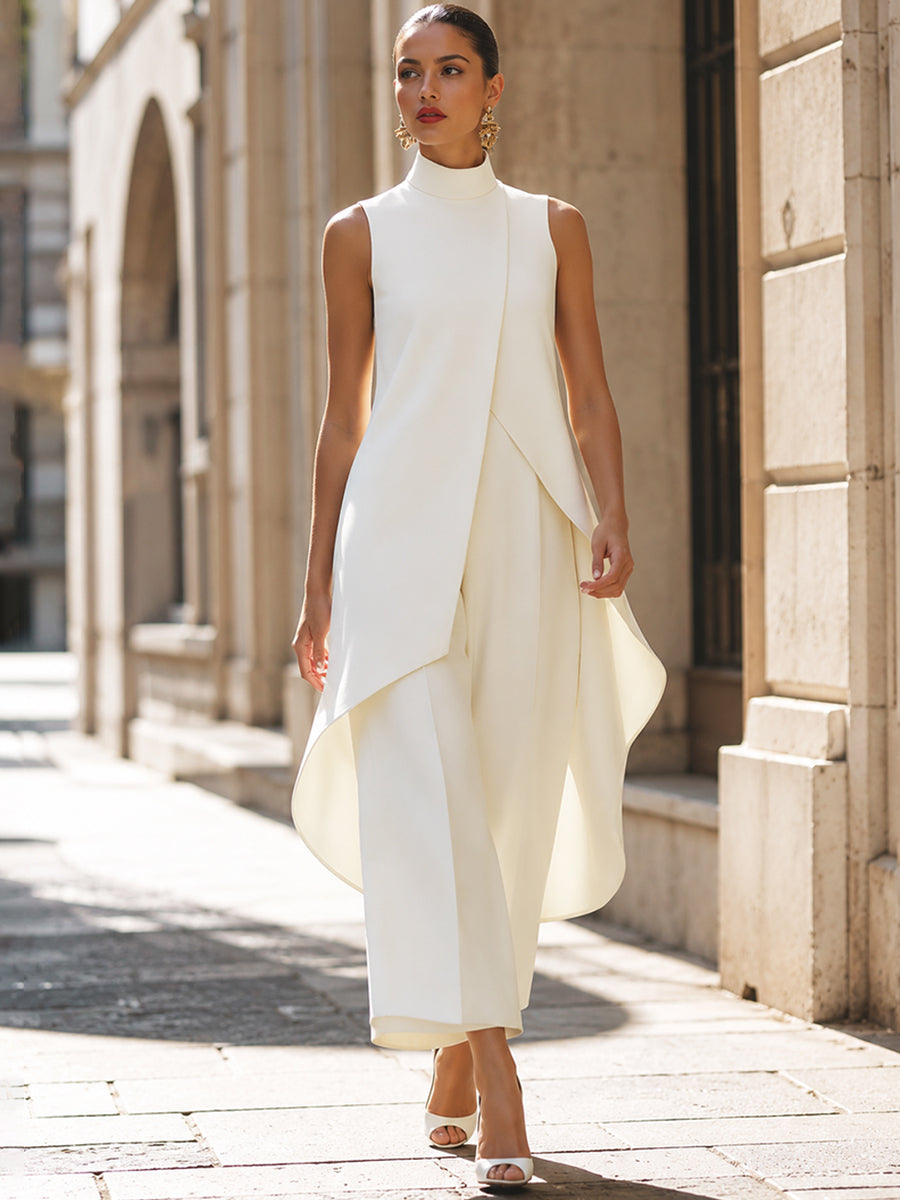 Catalina | Sleeveless Jumpsuit with Elegant Drape