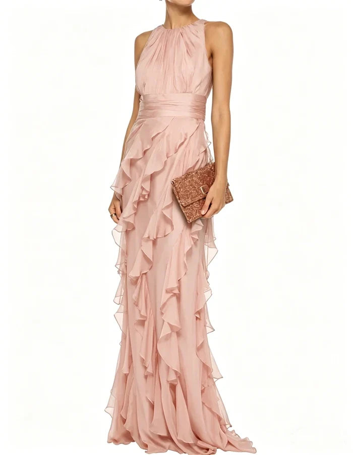 Elegant Ruffled Maxi Dress