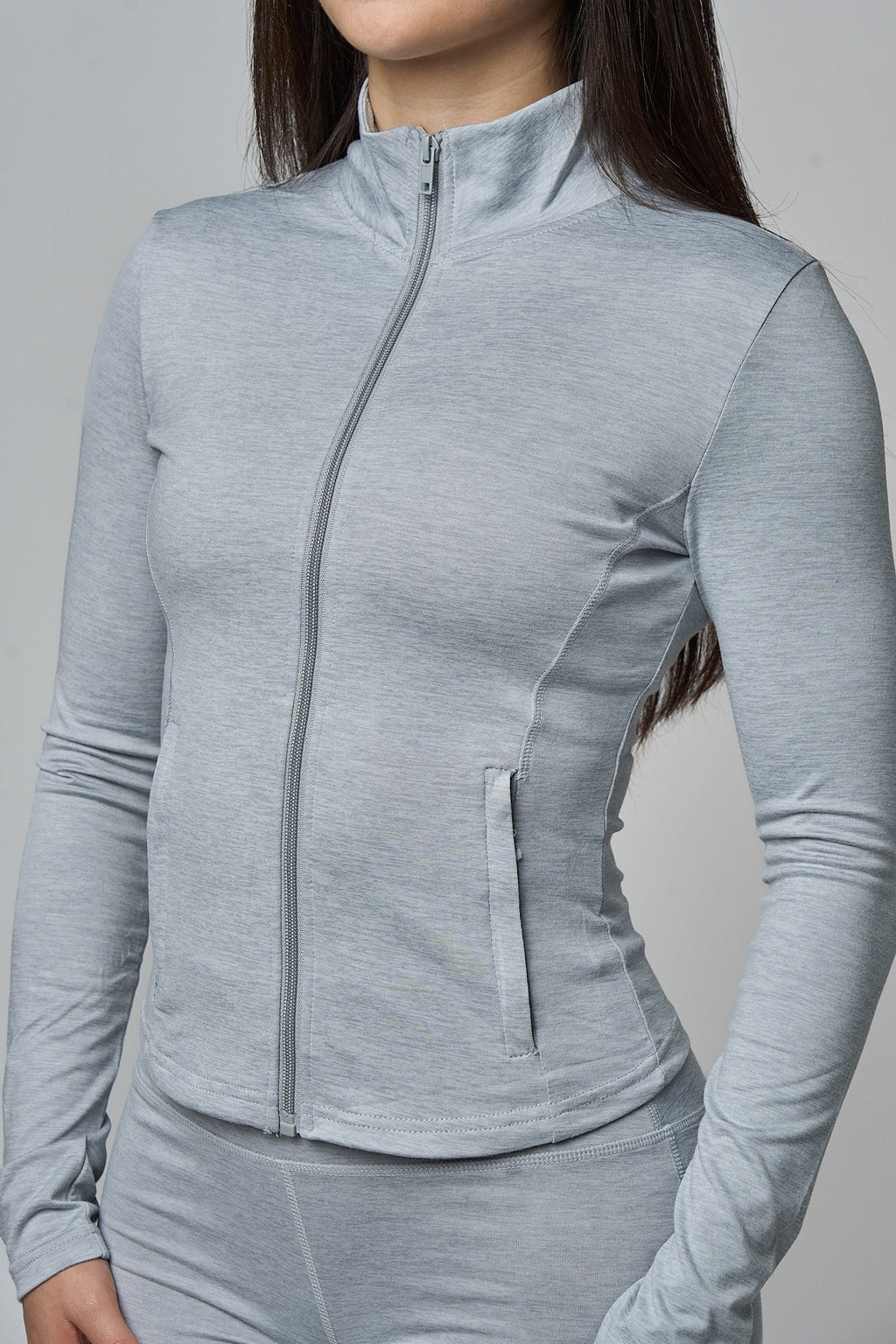 Monathic Fitted Zip-Up Active Jacket – Lightweight Performance Workout Layer