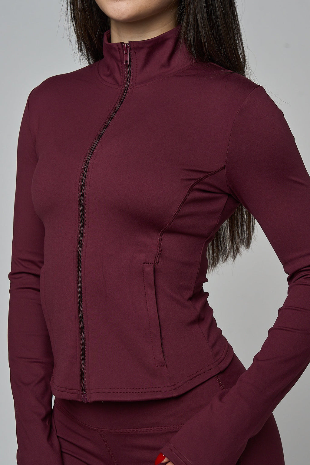 Monathic Fitted Zip-Up Active Jacket – Lightweight Performance Workout Layer