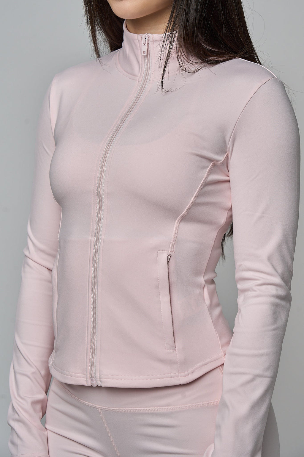 Monathic Fitted Zip-Up Active Jacket – Lightweight Performance Workout Layer