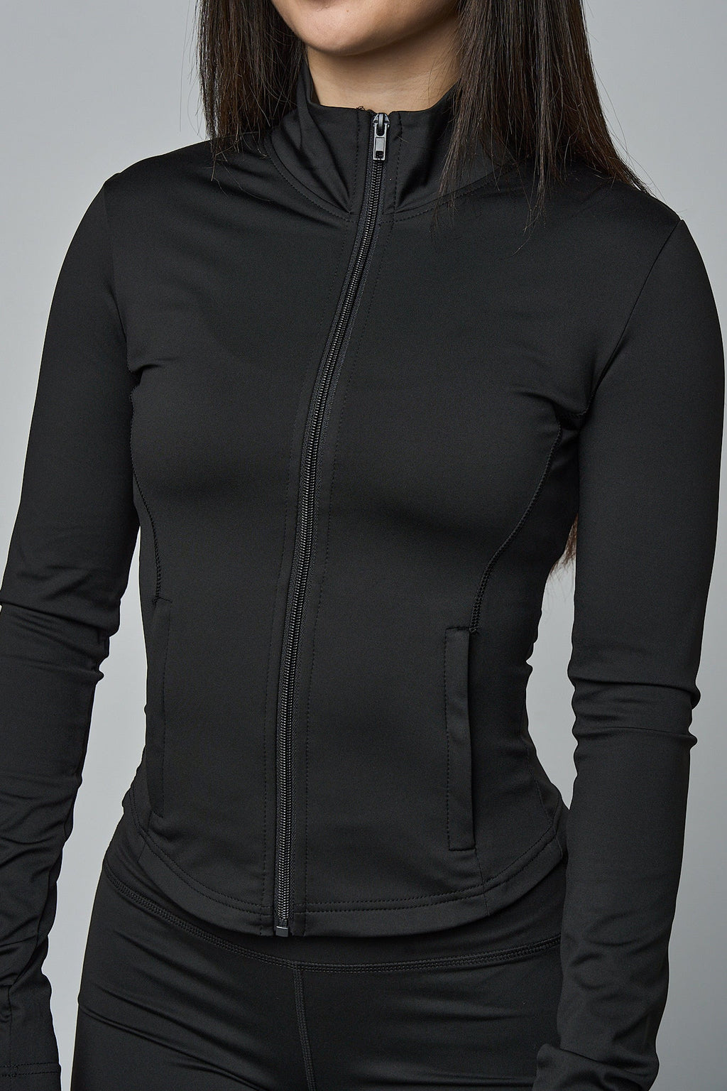 Monathic Fitted Zip-Up Active Jacket – Lightweight Performance Workout Layer