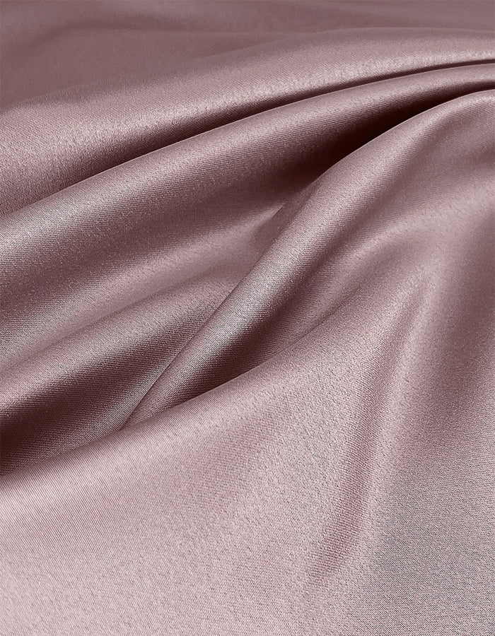 One-Shoulder Stretch Satin Pleated Maxi Dress