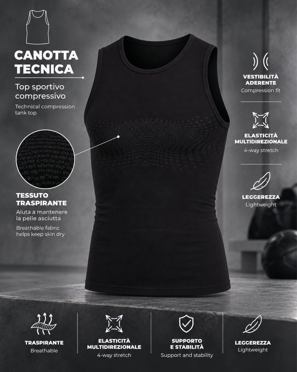 Men’s High-Performance Athletic Training Tank Top