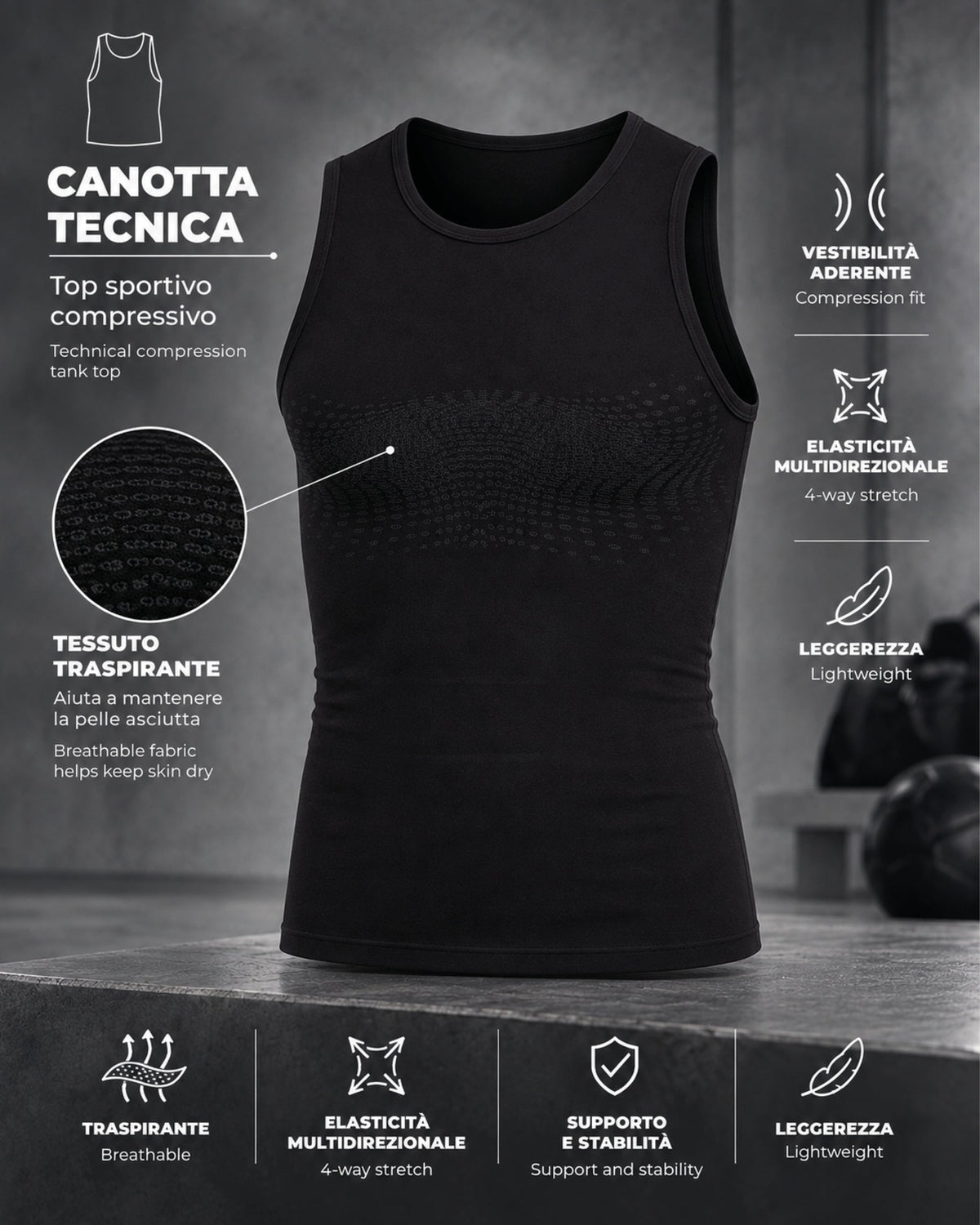 Men’s High-Performance Athletic Training Tank Top