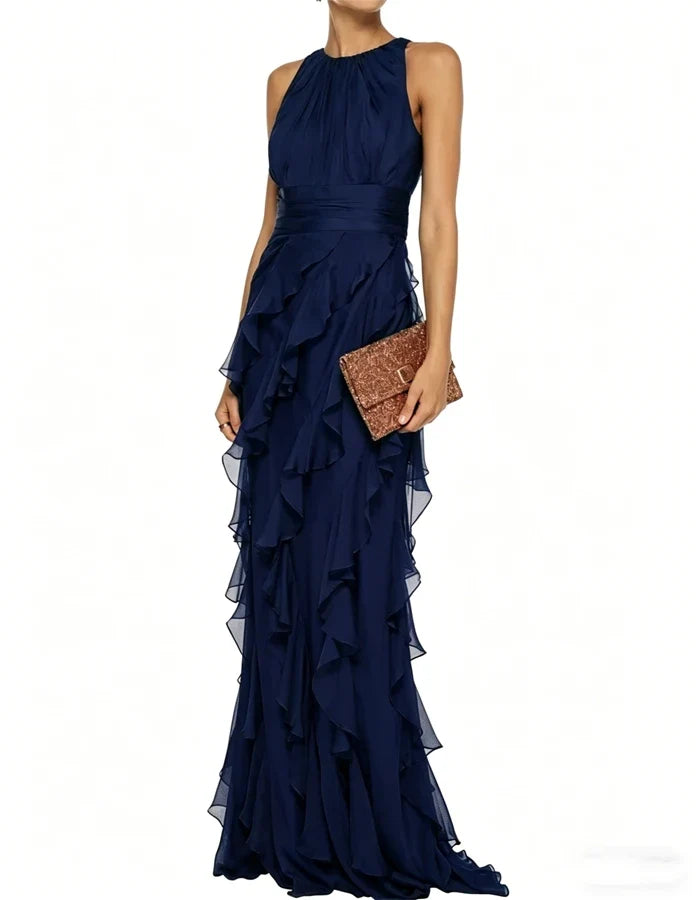 Elegant Ruffled Maxi Dress