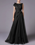 Sleeveless Cinched-Waist Floor-Length Maxi Dress