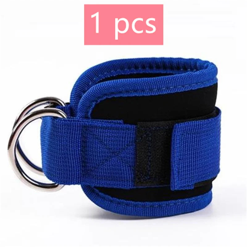 Adjustable Double D-Ring Cable Ankle Straps – Secure Ankle Cuffs for Gym Workouts