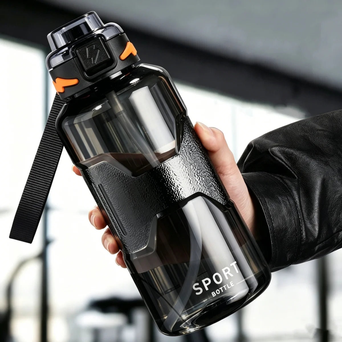 1.5L Straw Water Bottle Large Capacity