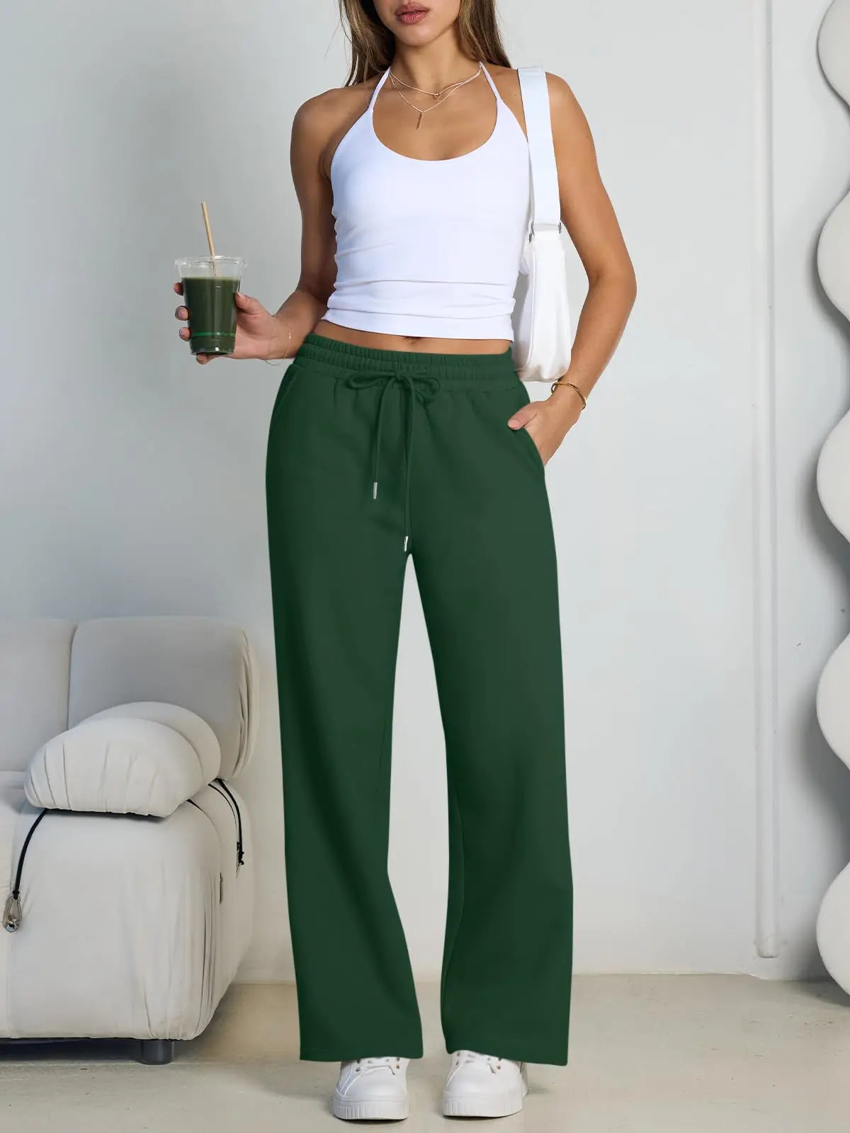 Monathic Wide Leg Sweatpants Women Streetwear Baggy Oversize