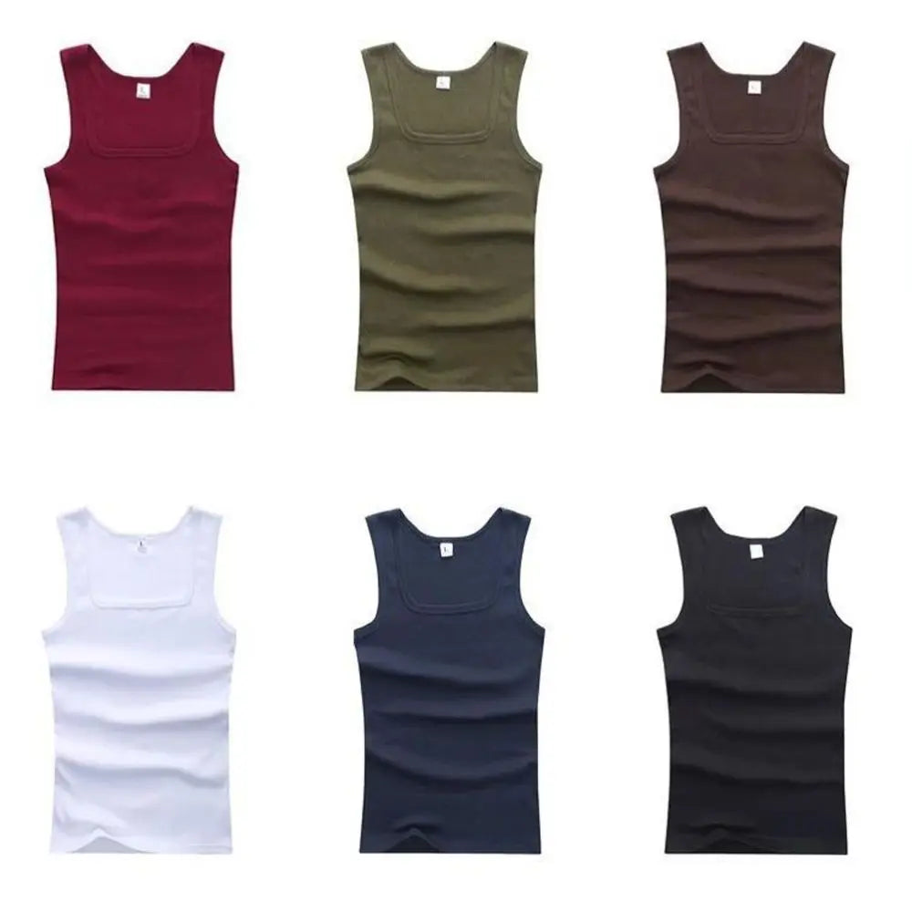 Monathic Men's 100% Pure Cotton Tank Top – Sleeveless Fitness T-Shirt