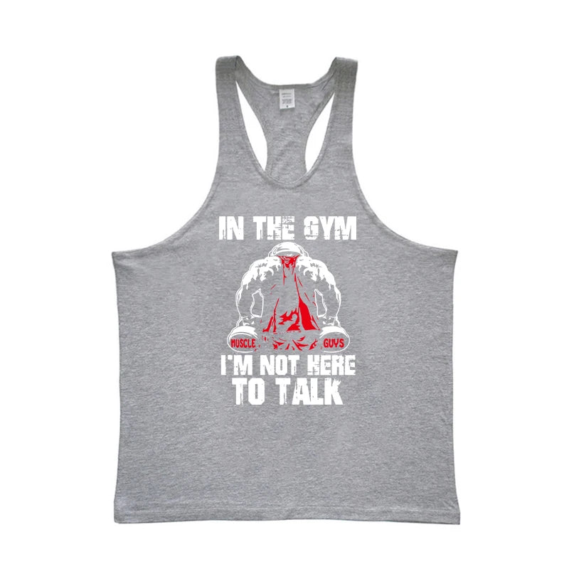 Monathic Tank Tops Mens Sport Gym Vests Cotton