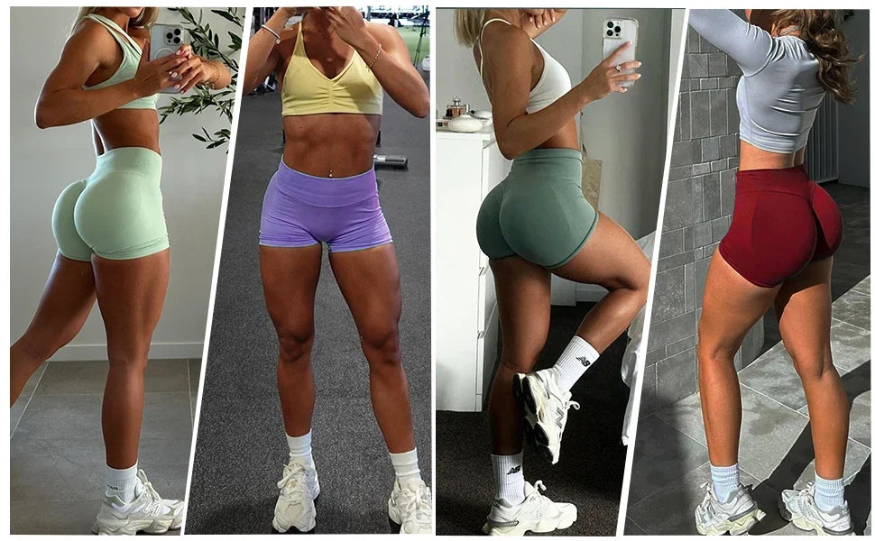 Monathic SculptLift™ Seamless Scrunch Shorts – High Waist Butt Lifting
