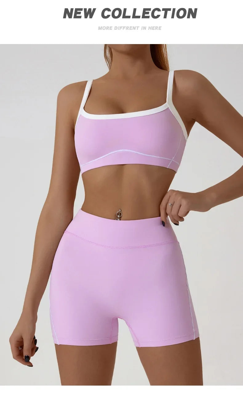 Monathic CurveFit Contrast Sports Bra – Stylish Full Support Active Bra