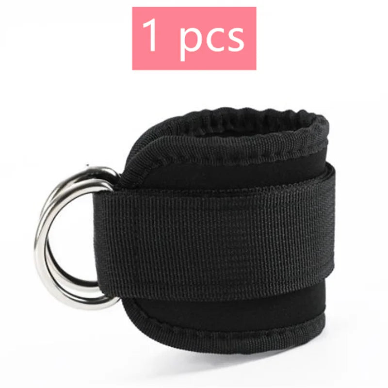Adjustable Double D-Ring Cable Ankle Straps – Secure Ankle Cuffs for Gym Workouts