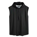 Monathic Men’s Hooded Tank Top, Sleeveless T-Shirt Vest for Gym & Fitness