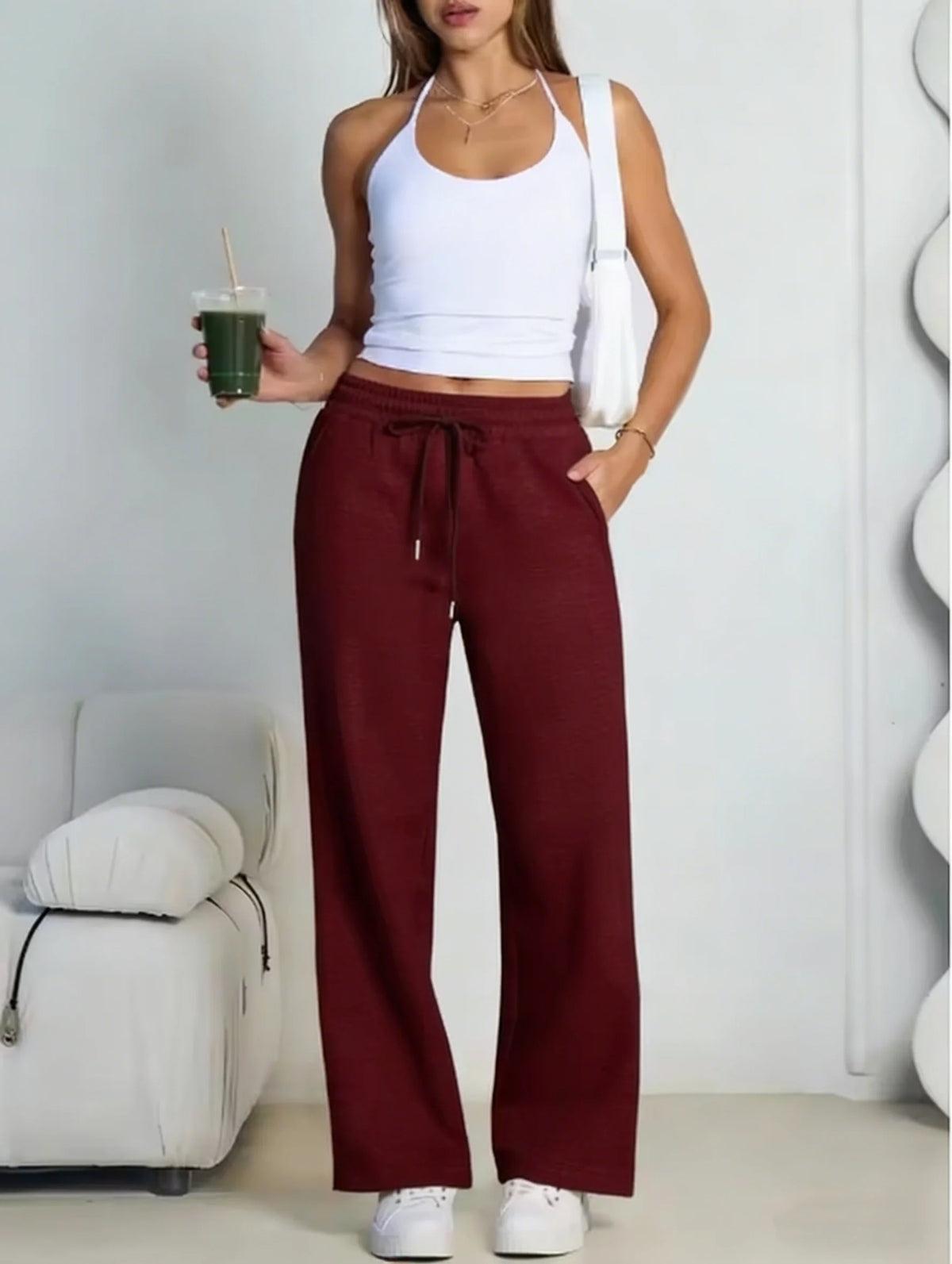 Monathic Wide Leg Sweatpants Women Streetwear Baggy Oversize