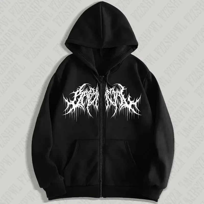 Monathic Gothic Zip-Up Hoodie