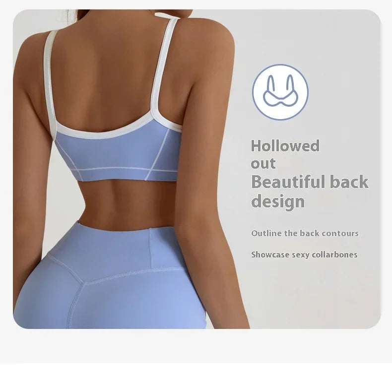 Monathic CurveFit Contrast Sports Bra – Stylish Full Support Active Bra