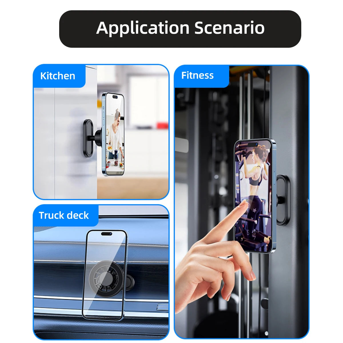 Magnetic Phone Holder 360 Rotate Gym