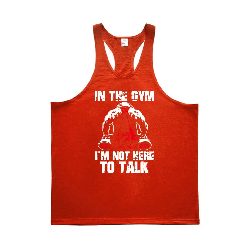 Monathic Tank Tops Mens Sport Gym Vests Cotton