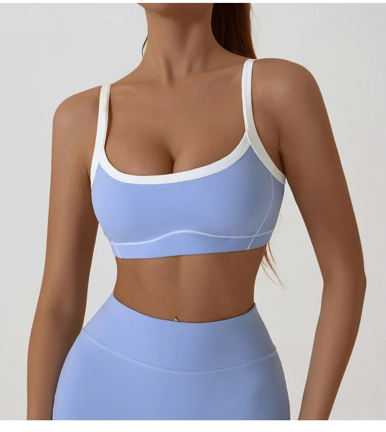 Monathic CurveFit Contrast Sports Bra – Stylish Full Support Active Bra