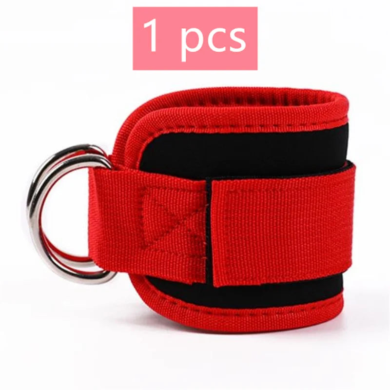 Adjustable Double D-Ring Cable Ankle Straps – Secure Ankle Cuffs for Gym Workouts