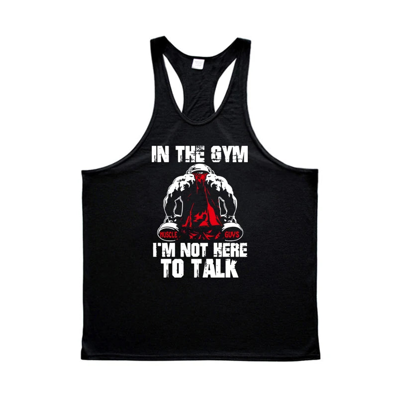 Monathic Tank Tops Mens Sport Gym Vests Cotton