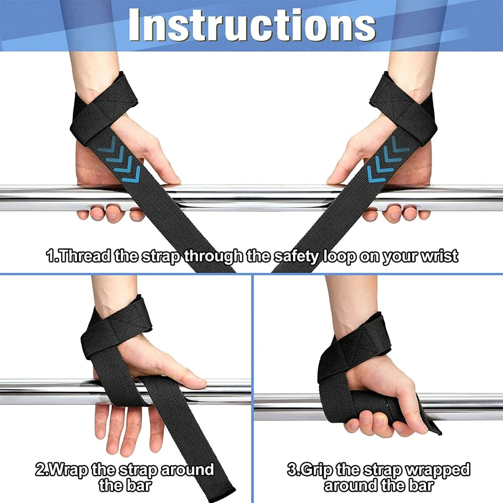Weightlifting Wrist Straps & Fitness Gloves for Pull-Ups