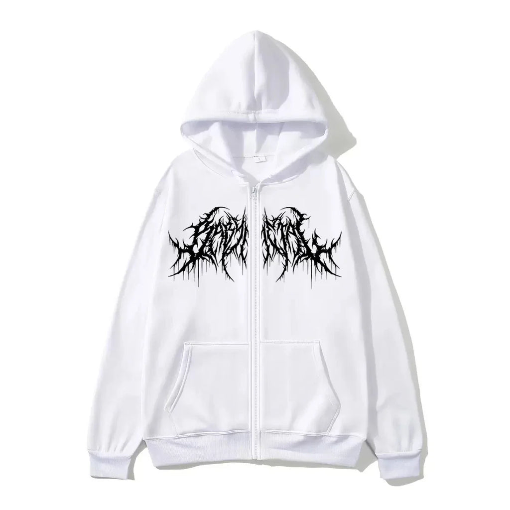 Monathic Gothic Zip-Up Hoodie