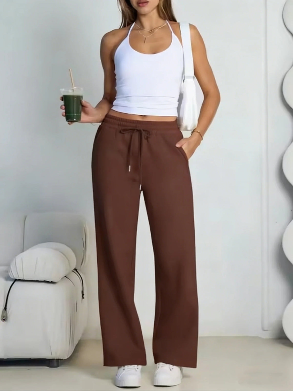 Monathic Wide Leg Sweatpants Women Streetwear Baggy Oversize