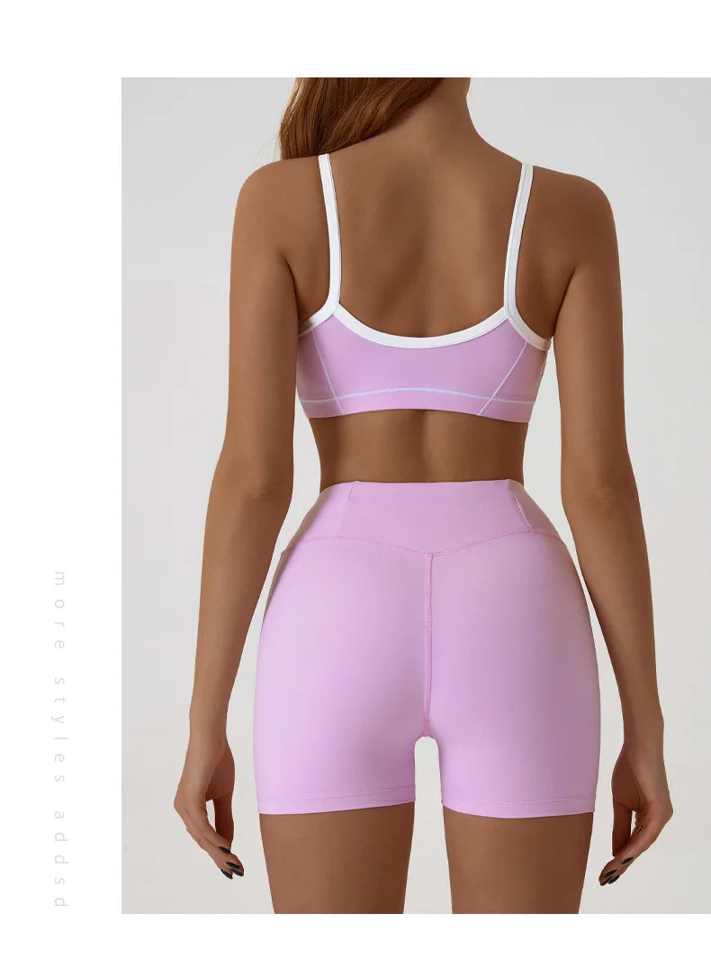 Monathic CurveFit Contrast Sports Bra – Stylish Full Support Active Bra
