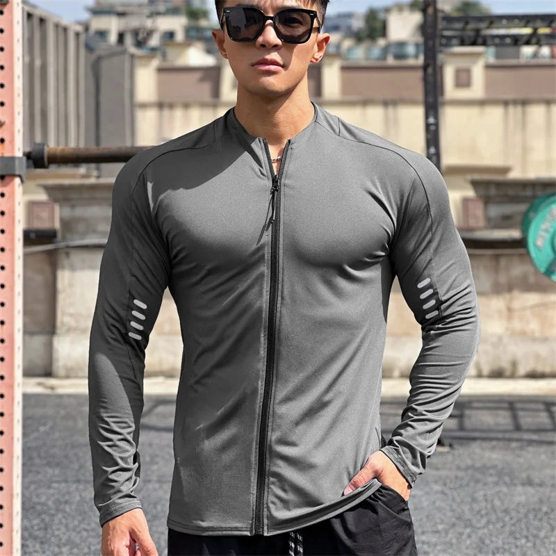 Monathic Jacket Men Fitness Sportswear Gym Training long sleeve