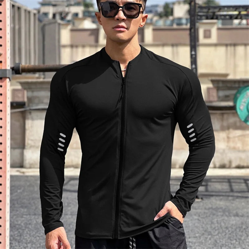 Monathic Jacket Men Fitness Sportswear Gym Training long sleeve