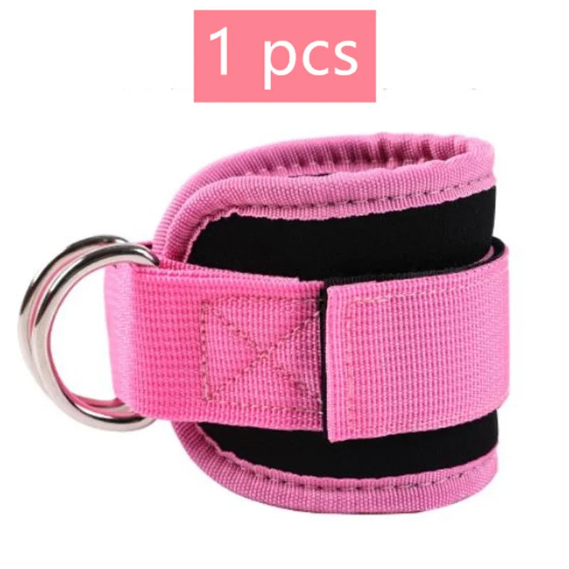 Adjustable Double D-Ring Cable Ankle Straps – Secure Ankle Cuffs for Gym Workouts