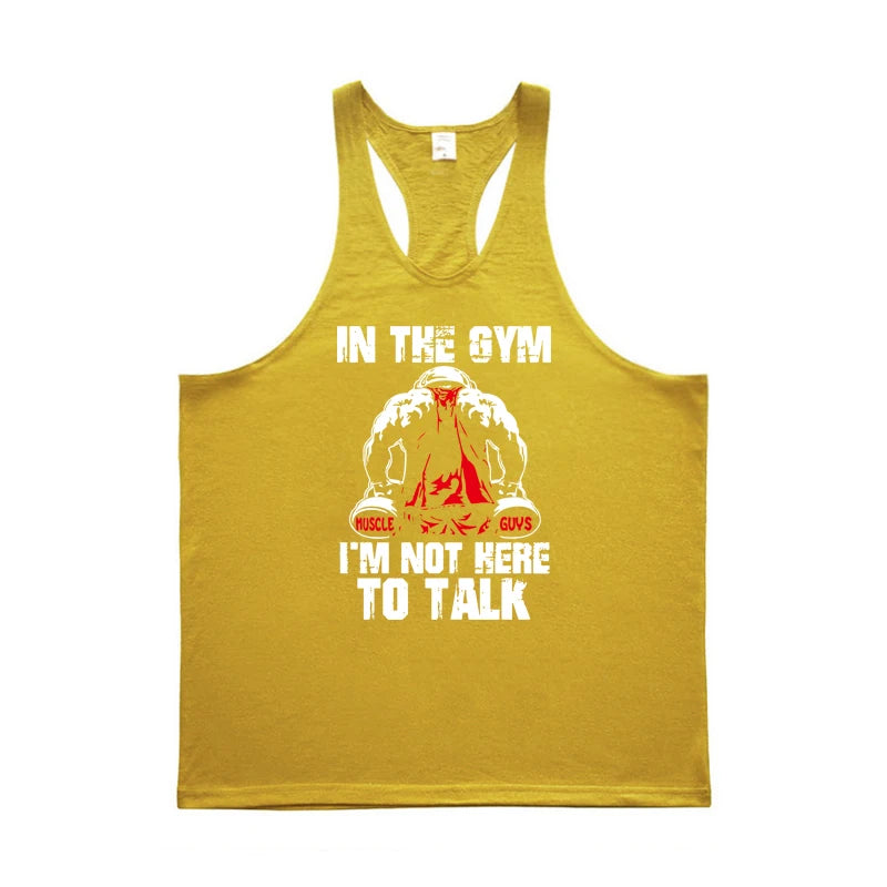 Monathic Tank Tops Mens Sport Gym Vests Cotton