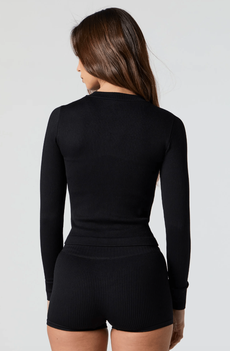 Monathic Seamless Long-Sleeve Zip-Up Top