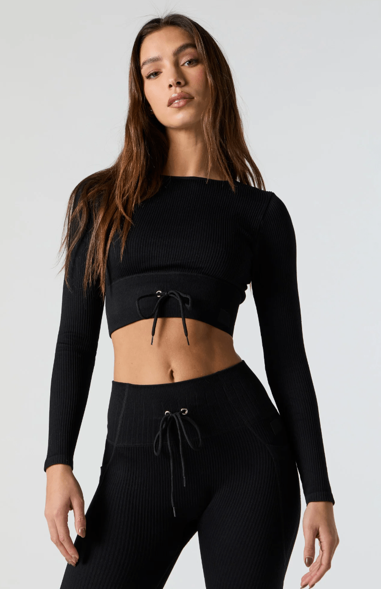 Monathic Seamless Drawstring Top for a Comfortable, Custom Fit