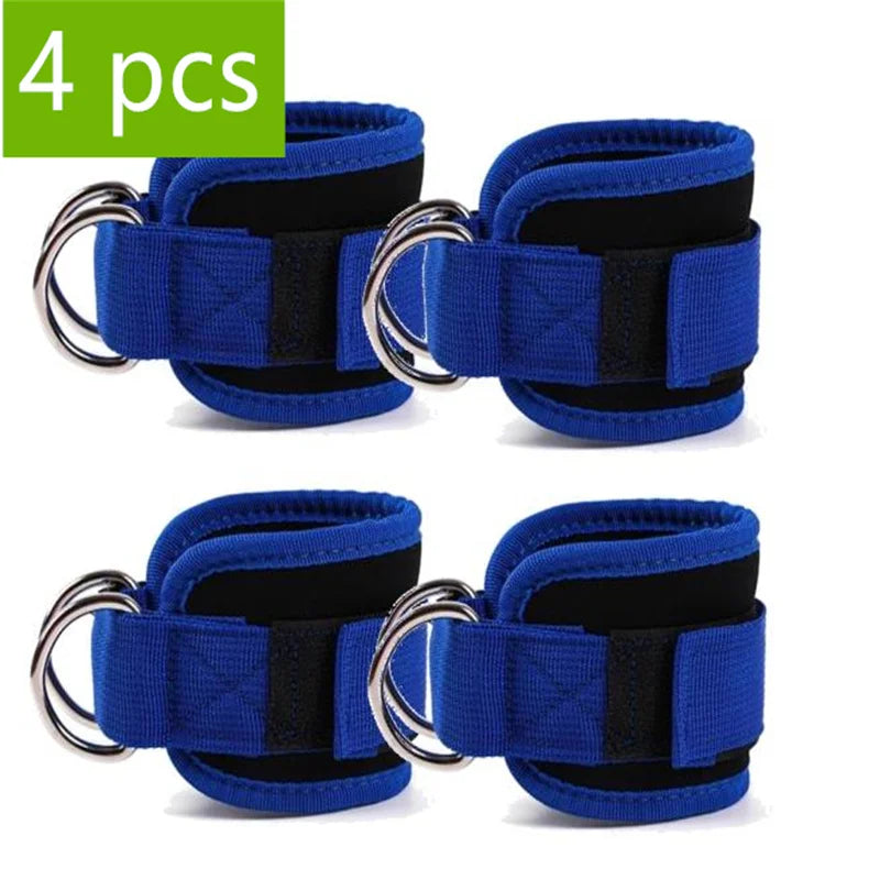 Adjustable Double D-Ring Cable Ankle Straps – Secure Ankle Cuffs for Gym Workouts