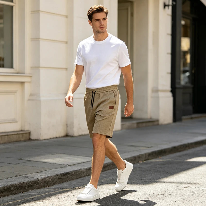 Monathic Men's Jacquard Shorts Casual