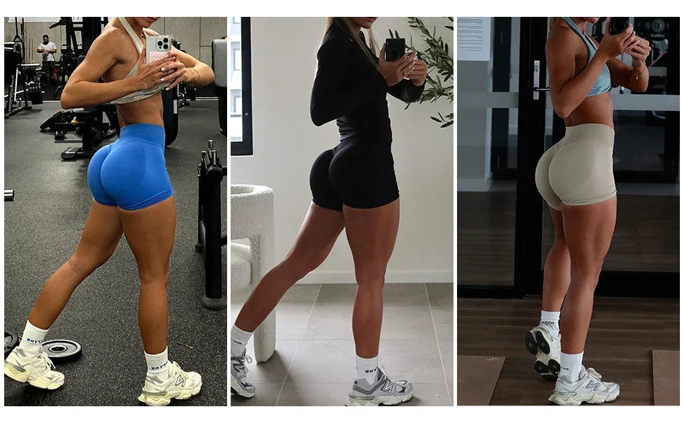 Monathic SculptLift™ Seamless Scrunch Shorts – High Waist Butt Lifting