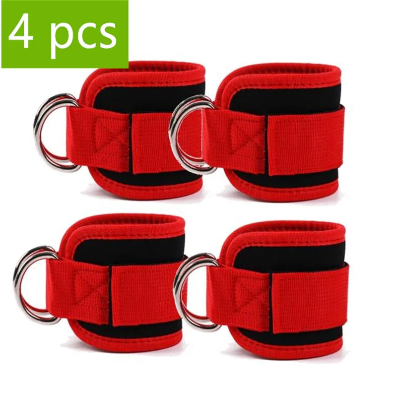 Adjustable Double D-Ring Cable Ankle Straps – Secure Ankle Cuffs for Gym Workouts