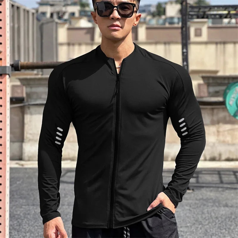 Monathic Jacket Men Fitness Sportswear Gym Training long sleeve