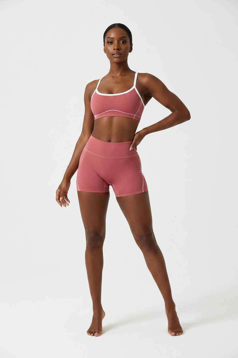 Monathic CurveFit Contrast Sports Bra – Stylish Full Support Active Bra