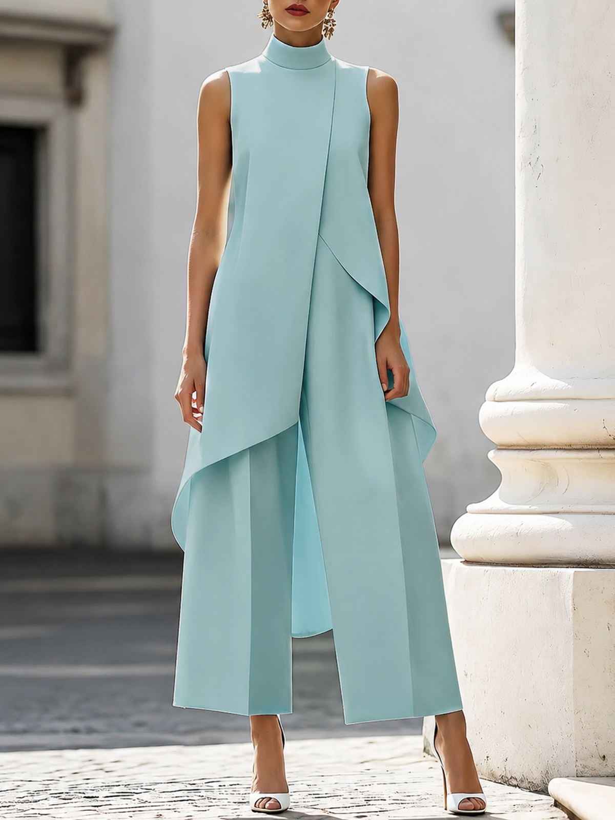Catalina | Sleeveless Jumpsuit with Elegant Drape