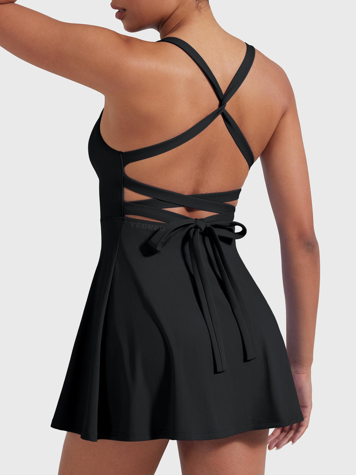 Monathic CoreFlex Stylish Open-Back Tennis Dress for Active Performance