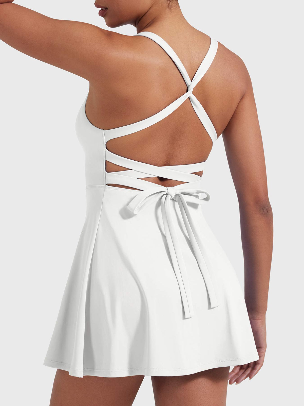 Monathic CoreFlex Stylish Open-Back Tennis Dress for Active Performance