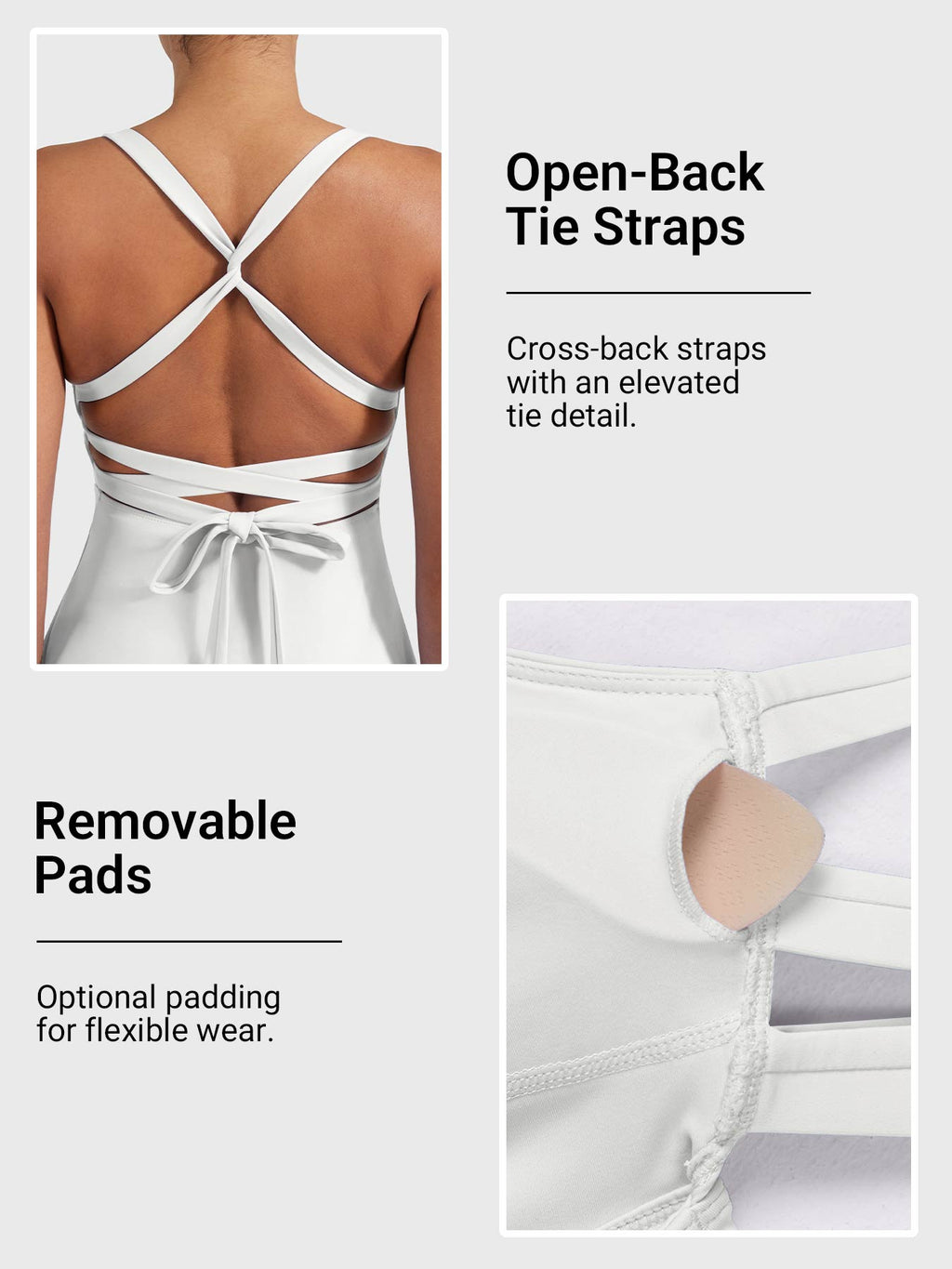 Monathic CoreFlex Stylish Open-Back Tennis Dress for Active Performance