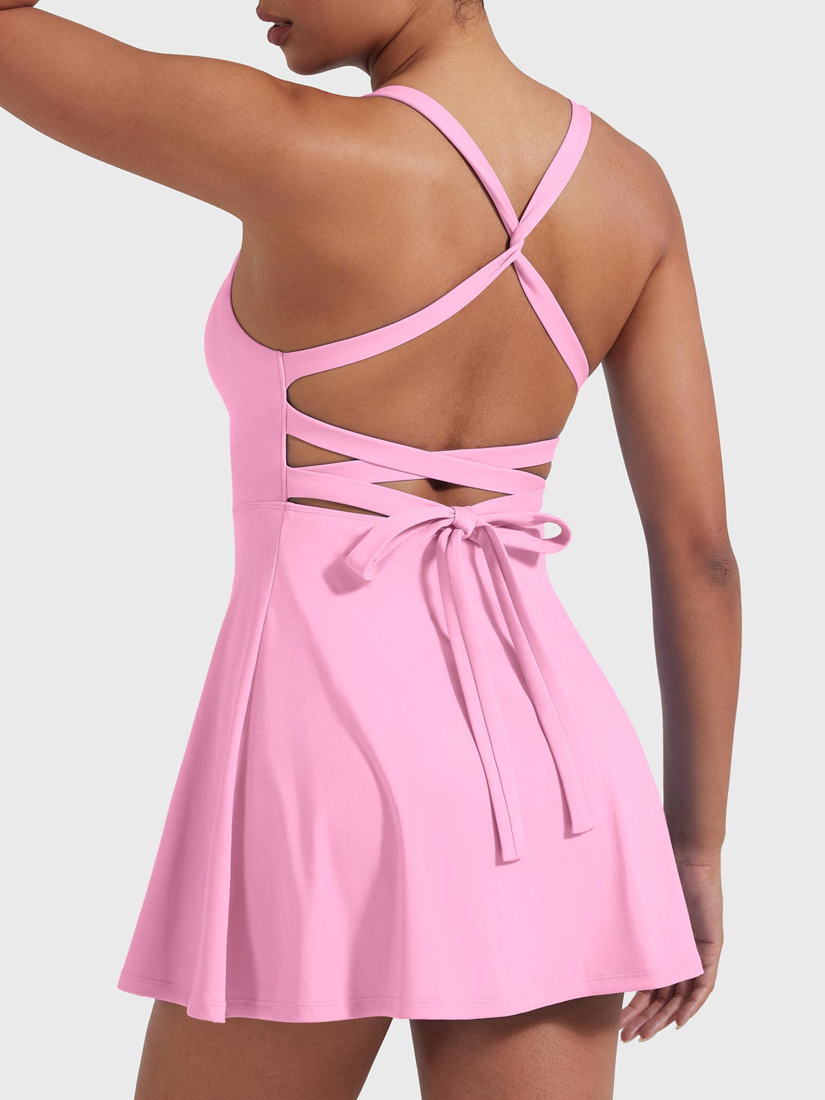 Monathic CoreFlex Stylish Open-Back Tennis Dress for Active Performance